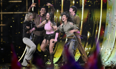 La chanteuse bulgare Dara à Vienne, en Autriche, lors de la finale de l'Eurovision le 16 mai 2026.  ( AFP / Tobias SCHWARZ )