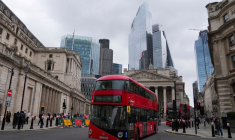 Un bus devant la Banque d'Angleterre