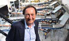 Michel-Édouard Leclerc à Champagné, le 20 mars 2019 ( AFP / JEAN-FRANCOIS MONIER )