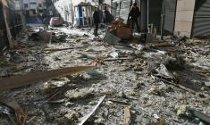 A Donetsk, le 1er janvier 2024.  ( AFP / STRINGER )