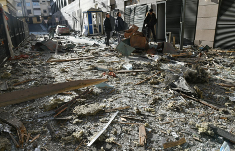 A Donetsk, le 1er janvier 2024.  ( AFP / STRINGER )