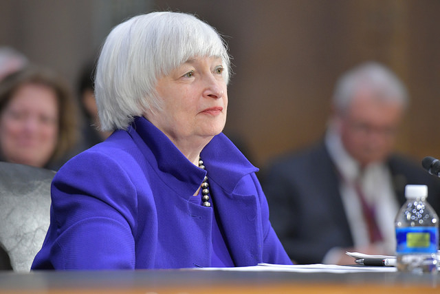 Janet Yellen, actuelle présidente de la Réserve fédérale américaine