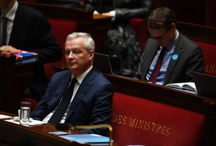 Le ministre de l'Economie Bruno Le Maire le 10 octobre 2022 à Paris. ( AFP / CHRISTOPHE ARCHAMBAULT )