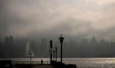 Vue de New York depuis le New Jersey, aux Etats-Unis