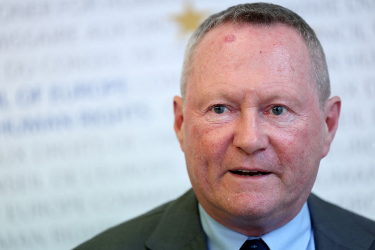 Michael O'Flaherty, en avril 2024, à Strasbourg ( AFP / FREDERICK FLORIN )