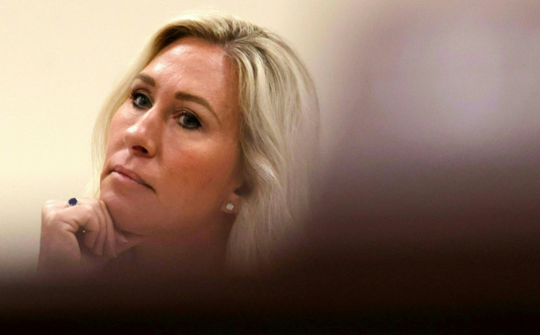 L'élue républicaine au Congrès américain Marjorie Talor Greene, lors d'une audition de la sous-commission DOGE au Capitole de Washington, le 12 février 2025 ( AFP / Alex Wroblewski )