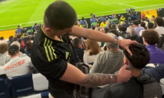 Un influenceur fait une coupe de cheveux au Bernabéu