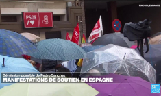 Espagne : plus de 12 000 personnes se sont rassemblées en soutien à Pedro Sánchez