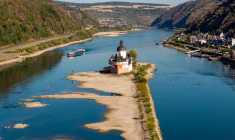 Le Château Pfalzgrafenstein à Kaub, en Allemagne, le 14 août 2026. ( afp / TORSTEN SILZ )
