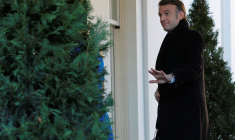 Emmanuel Macron arrive à la Maison Blanche à Washington