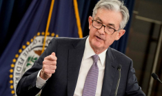 Le président de la Réserve fédérale Jerome Powell lors d'une conférence de presse à Washington