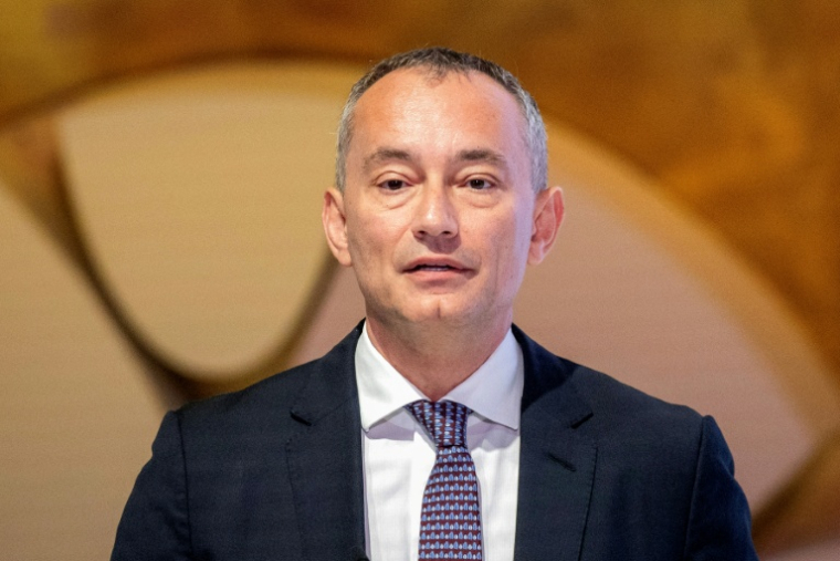 Nikolaï Mladenov, le haut représentant pour Gaza du "Conseil de paix" mis en place par Donald Trump, au Forum Hili à Abou Dhabi, le 7 septembre 2026 ( AFP / FADEL SENNA )