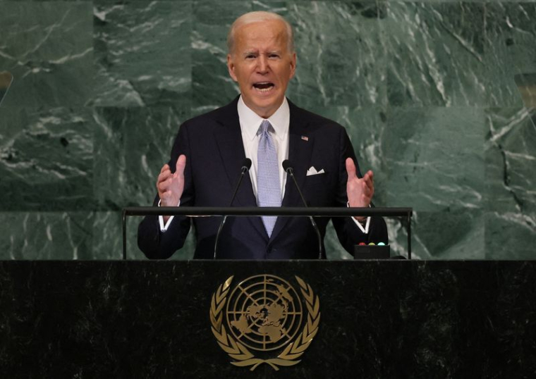 Le président américain Joe Biden s'adresse à la 77e session de l'Assemblée générale des Nations Unies à New York