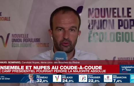 Législatives : 'Cela va être difficile d'être élu dès ce soir' Manuel Bompard (NUPES)