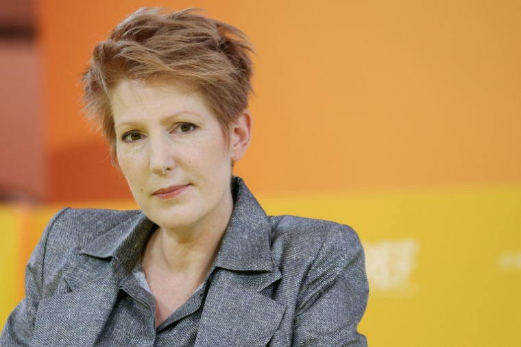 Natacha Polony lors de La REF 2026, le meeting des entrepreneurs, à Paris le 26 août 2026 ( AFP / Thomas SAMSON )