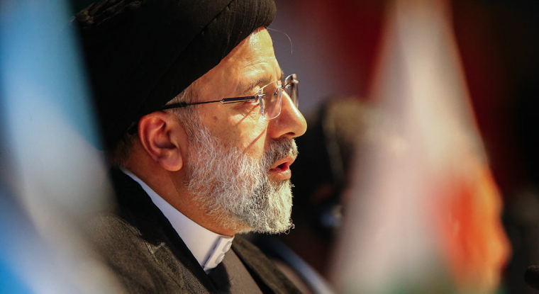 Ebrahim Raïssi, président de la République islamique d'Iran au sommet de Johannesburg. (© AFP)