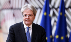 Paolo Gentiloni, le 13 mars 2023, à Bruxelles ( AFP / Kenzo TRIBOUILLARD )