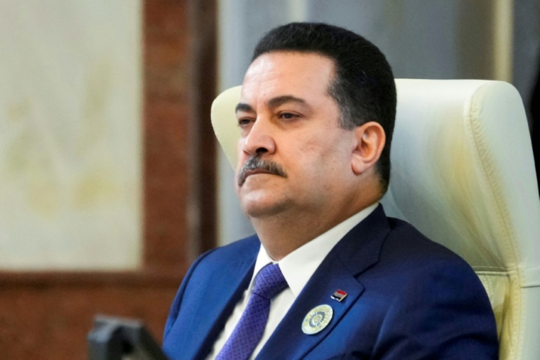 Le Premier ministre irakien Mohamed Chia al-Soudani assiste au 34e sommet de la Ligue arabe à Bagdad, le 17 mai 2025 en Irak ( POOL / Hadi Mizban )