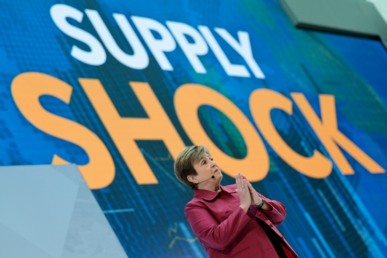 La directrice générale du FMI, Kristalina Georgieva, à Washington, le 9 avril 2026 ( AFP / Kent Nishimura )