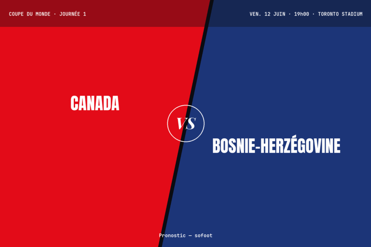 Pronostic Canada Bosnia-Herzegovina : analyse, cotes et prono Coupe du Monde