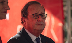 François Hollande à Bram, le 28 septembre 2024. ( AFP / IDRISS BIGOU-GILLES )