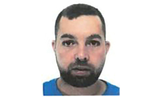 Photo d'Abdelkader Bouguettaia obtenue le 20 juin 2025, après son extradition de Dubaï, par l'AFP auprès d'Interpol ( INTERPOL / Handout )