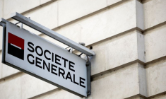 Le logo de la banque Société générale à Nantes