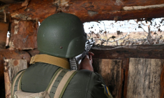 Un soldat ukrainien à Kharkiv, en Ukraine, le 21 octobre 2022. (illustration) ( AFP / SERGEY BOBOK )