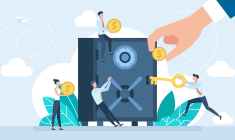 (Crédits photo : Adobe Stock - Compte bancaire alimenté par des euros et sécurisé dans un coffre-fort)