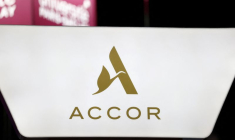 Le logo d'Accor au salon VivaTech à Paris