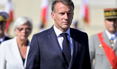 Le président français Emmanuel Macron à Orange, le 15 septembre 2026. ( POOL / PHILIPPE MAGONI )