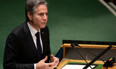 Le secrétaire d'État américain Antony Blinken s'adresse à l'Assemblée générale des Nations unies lors de la conférence d'examen du traité de non-prolifération nucléaire à New York