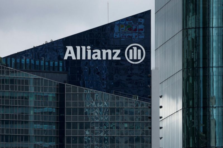 FILE PHOTO: The logo of Allianz SE at La Defense near Paris