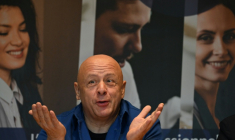 Le chef Thierry Marx, président sortant de l'Umih, le 28 octobre 2022, à Paris ( AFP / Emmanuel DUNAND )