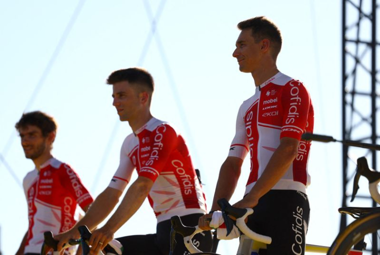 L'équipe Cofidis lors de la présentation des équipes du Tour de France