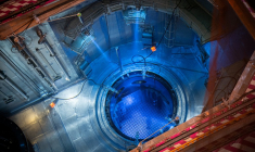 La piscine de l'EPR de Flamanville, le 25 avril 2024. ( AFP / LOU BENOIST )