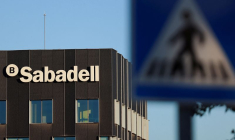 Le siège de la banque espagnole Sabadell à Sant Cugat del Valles, dans la banlieue de Barcelone