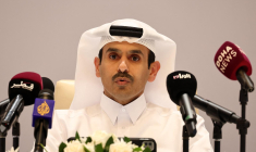 Saad Al-Kaabi, ministre de l'Energie du Qatar, le 31 août 2022, à Doha ( AFP / KARIM JAAFAR )