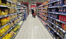 Un supermarché à Zagreb, en Croatie, le 24 janvier 2025. ( AFP / DAMIR SENCAR )