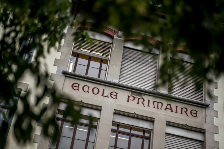 L'école primaire Cropettes à Genève, le 17 octobre 2025 ( AFP / Fabrice COFFRINI )