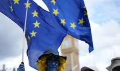 Manifestation nationale appelant le Royaume-Uni à rejoindre l'UE le 20 juin 2026, à Londres ( AFP / CARLOS JASSO )
