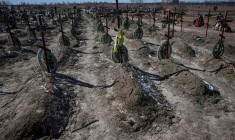 Des tombes russes à Kiev, en Ukraine