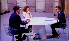 Emmanuel Macron à Paris, le 22 mars 2023. ( AFP / LUDOVIC MARIN )