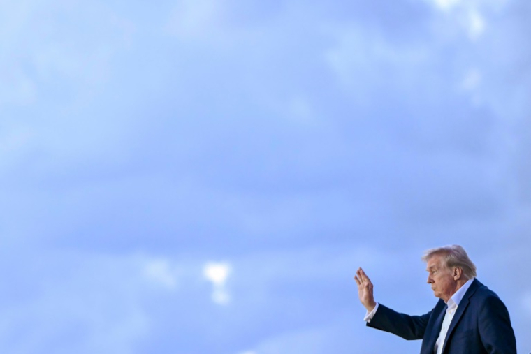 Donald Trump à West Palm Beach, en Floride, le 11 avril 2025 ( AFP / Mandel NGAN )