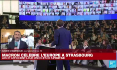 Emmanuel Macron célèbre l'Europe à Strasbourg