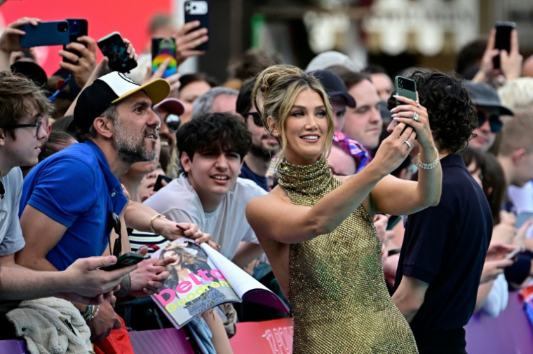 L'artiste australienne Delta Goodrem à Vienne, en Autriche, le 10 mai 2026. ( AFP / Tobias SCHWARZ )