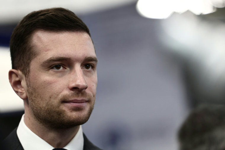 Jordan Bardella en visite au salon MILIPOL PARIS 2025, au Parc des Expositions de Paris-Nord-Villepinte le 19 november 2025 ( AFP / Thibaud MORITZ )