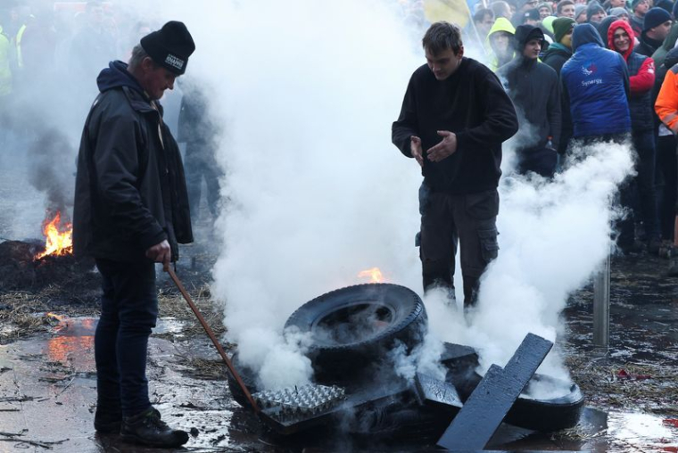 Manifestation d'agriculteurs à Bruxelles