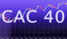 Un écran électronique affichant les informations sur le CAC 40