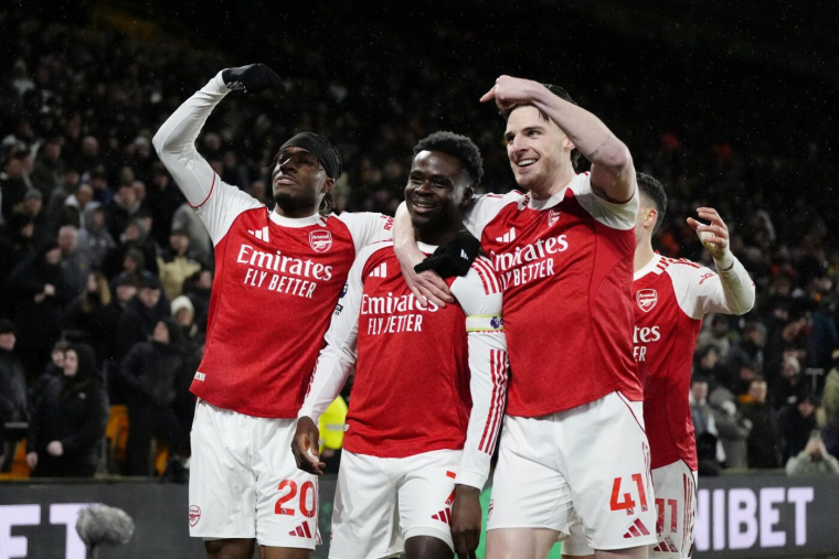 L’explosion de joie des joueurs d’Arsenal après le nul de Manchester City